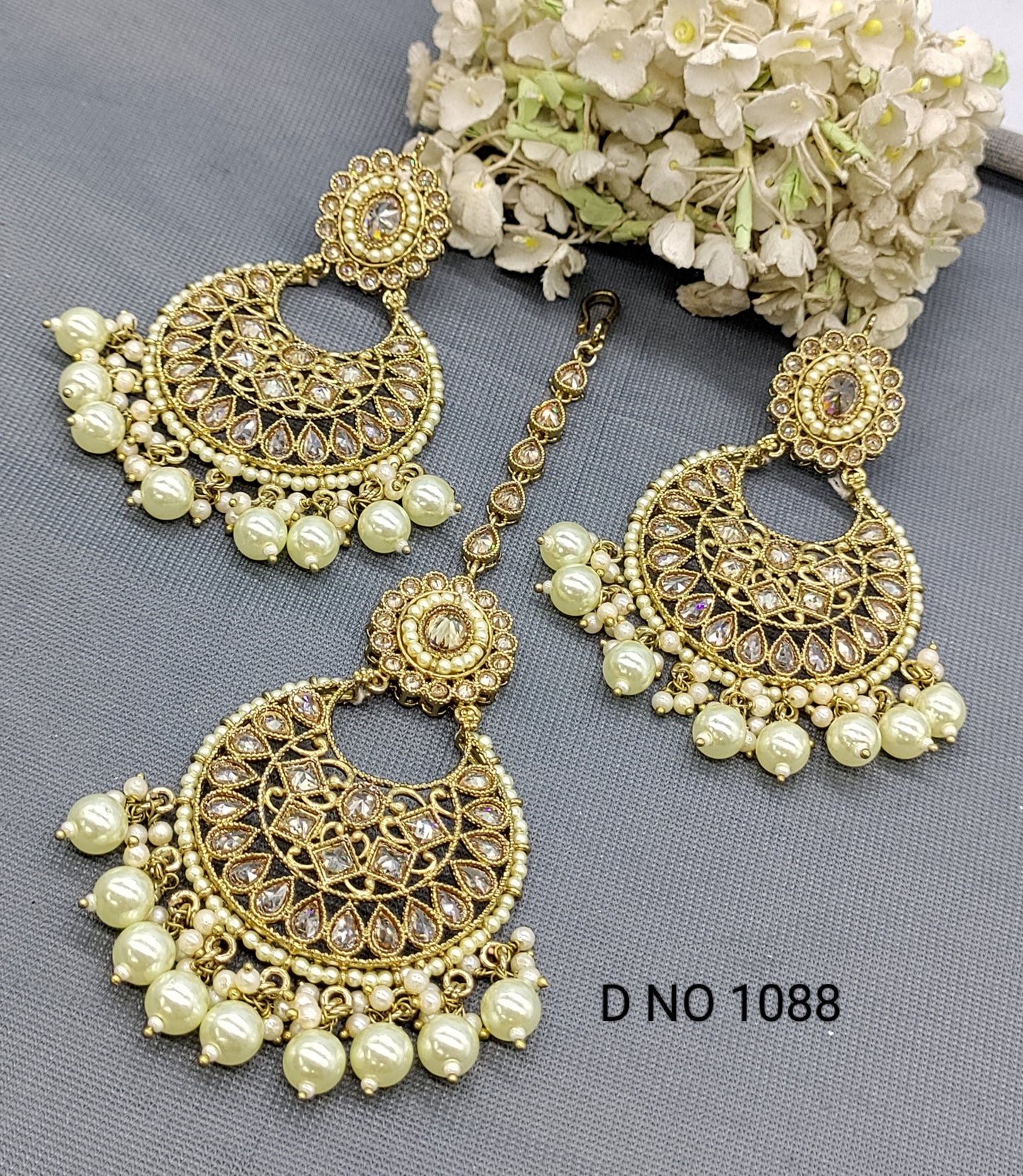 Polki Mehandi Earring &Tica Sku 1088 rchiecreation