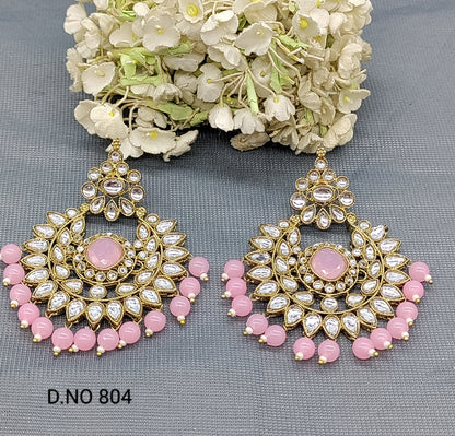 Kundan Earring Mehndi Sku 804 A2 rchiecreation