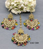 Polki Mehandi Earring & Tica Sku 1089 rchiecreation