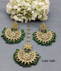 Polki Mehandi Earring & Tica Sku 1089 rchiecreation