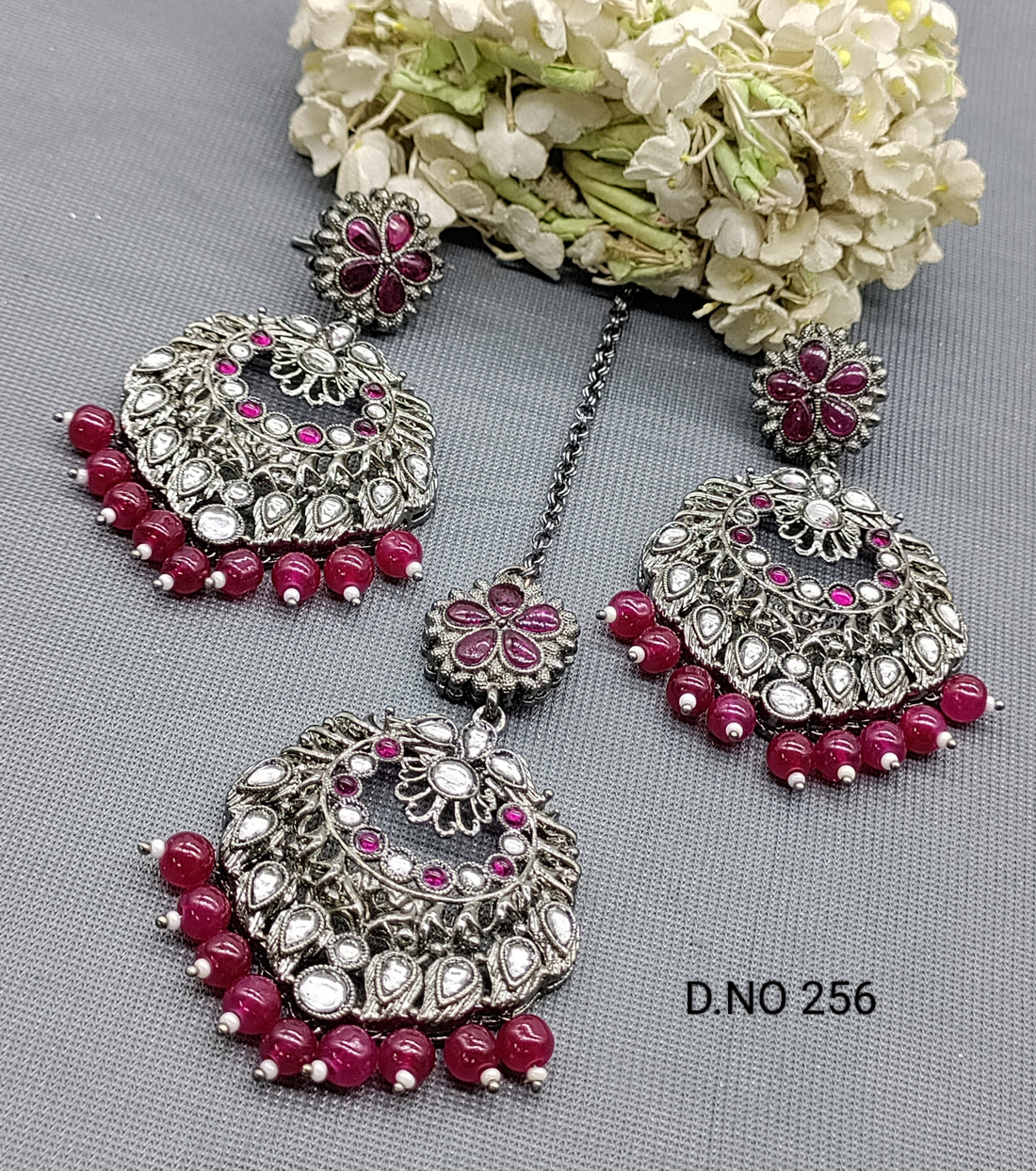 Kundan Victorian Earring & Tica Sku 256 rchiecreation