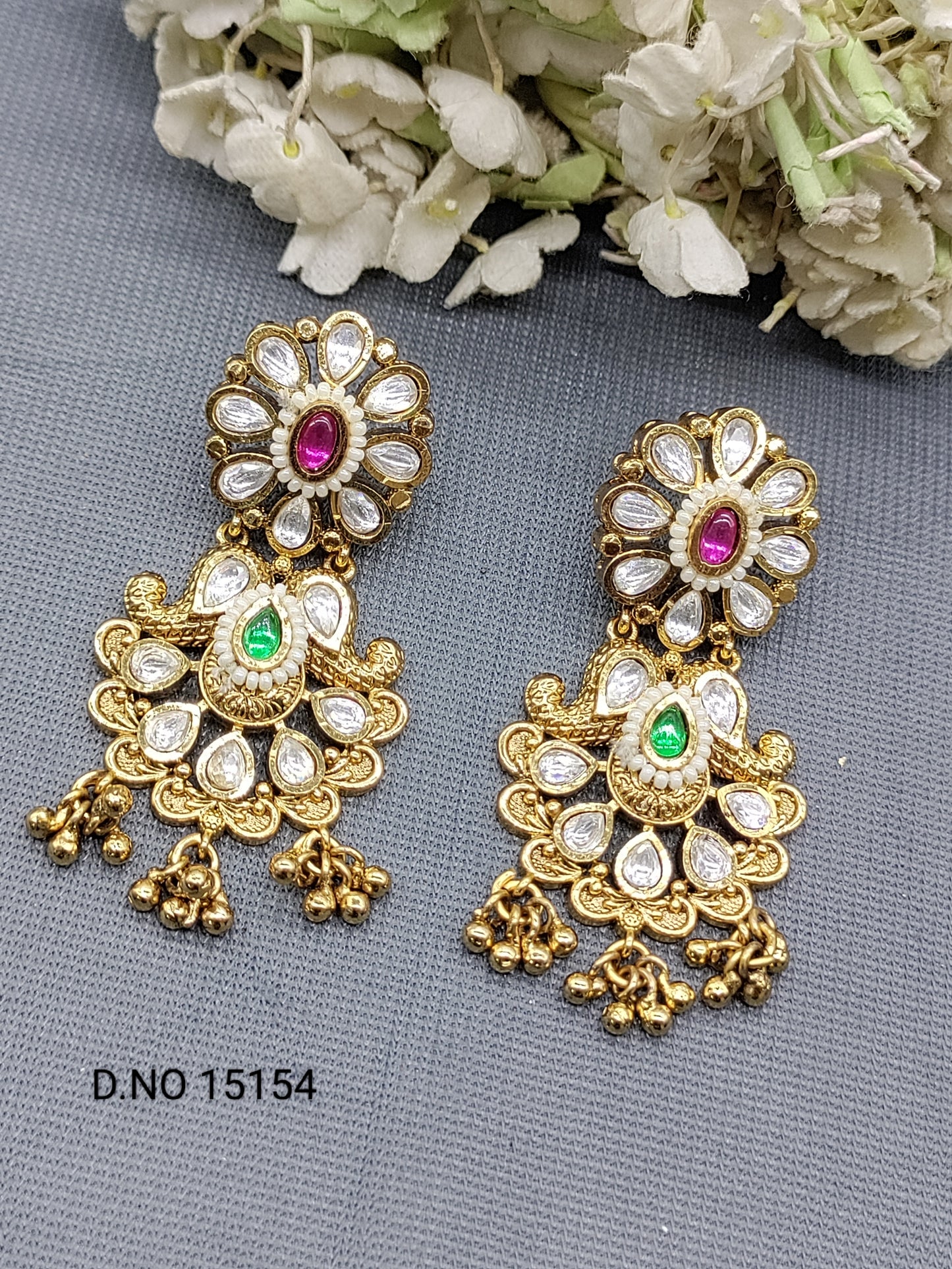 Antique Golden Earring Sku 15154 rchiecreation