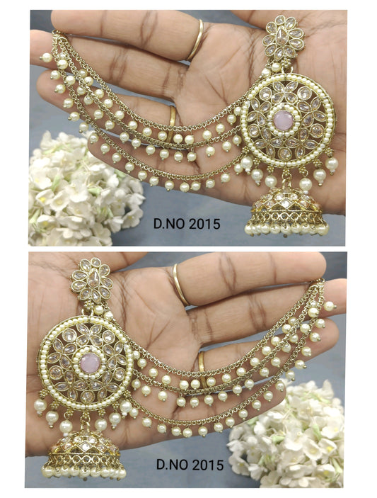 Polki Mehandi Combo Earrings Sku 2015 rchiecreation