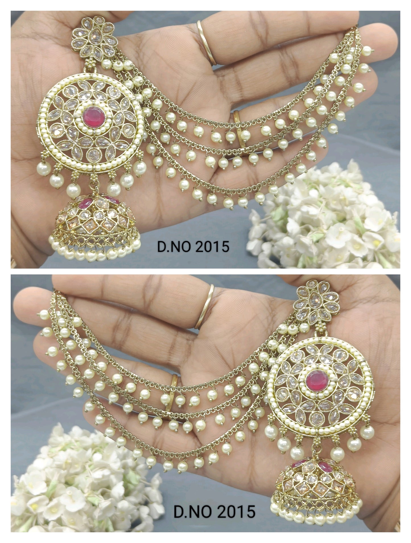 Polki Bahubali Earring Sku 2015 rchiecreation