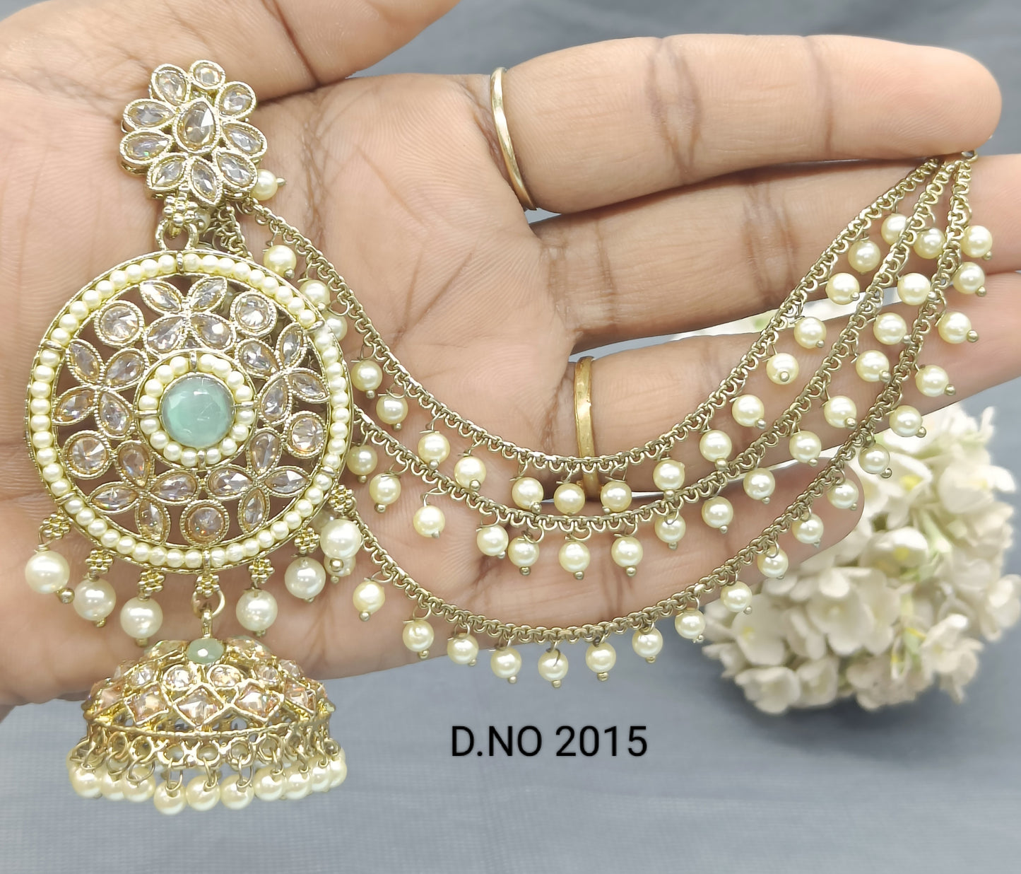 Polki Bahubali Earring Sku 2015 rchiecreation