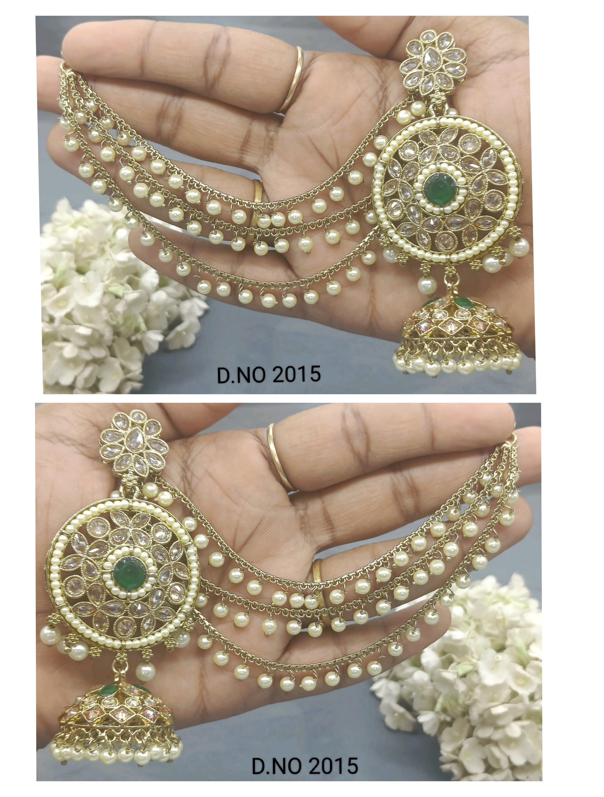 Polki Bahubali Earring Sku 2015 rchiecreation