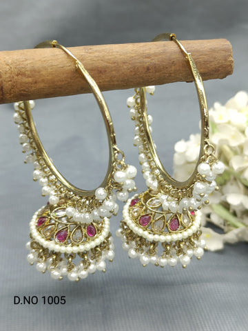 Mehandi Hoop Bali Jhumki Earring Sku -1005 E3 rchiecreation