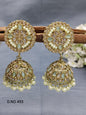 Polki Mehandi Jhumki Earring Sku 493 rchiecreation