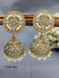 Polki Mehandi Jhumki Earring Sku 493 rchiecreation