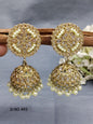 Polki Mehandi Jhumki Earring Sku 493 rchiecreation