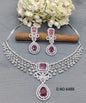 Cz Ad Rodium Necklace Set Sku 6488 rchiecreation