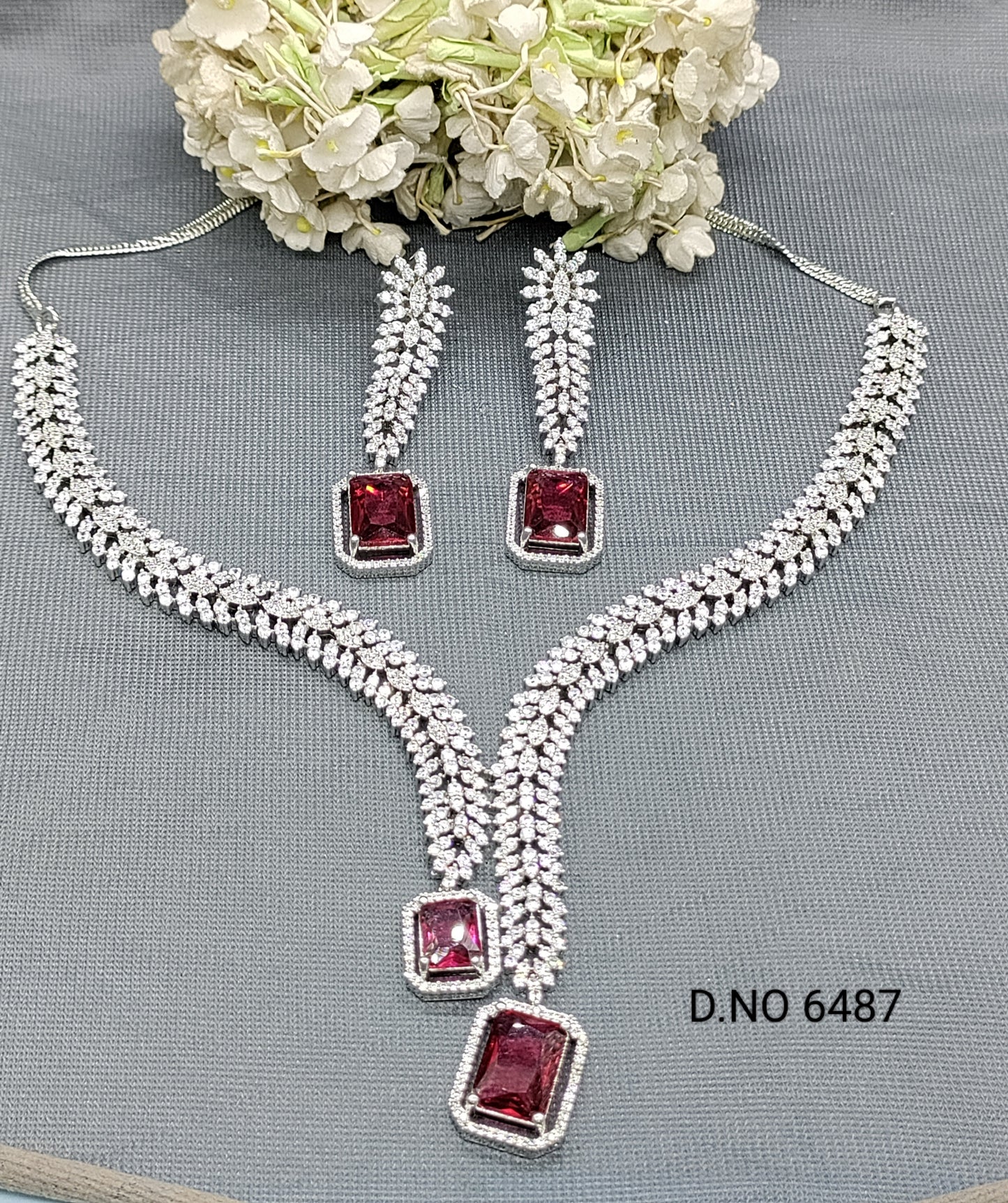 Cz Ad Necklace Sku 6487 rchiecreation