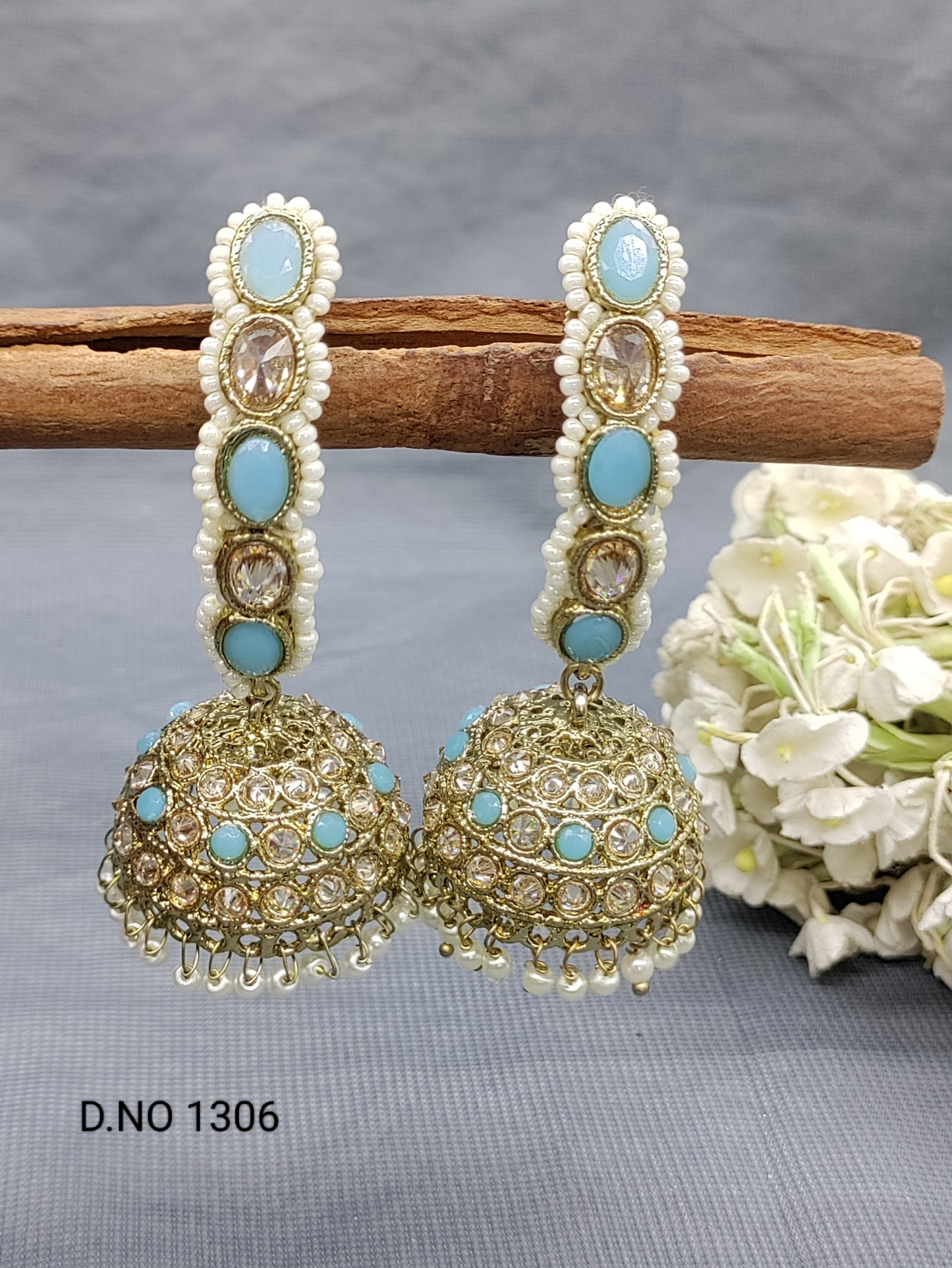 Polki Mehandi Earring Sku-1306 A4 rchiecreation