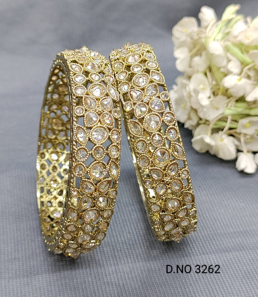 Polki Mehandi Bangles Sku 3262 rchiecreation