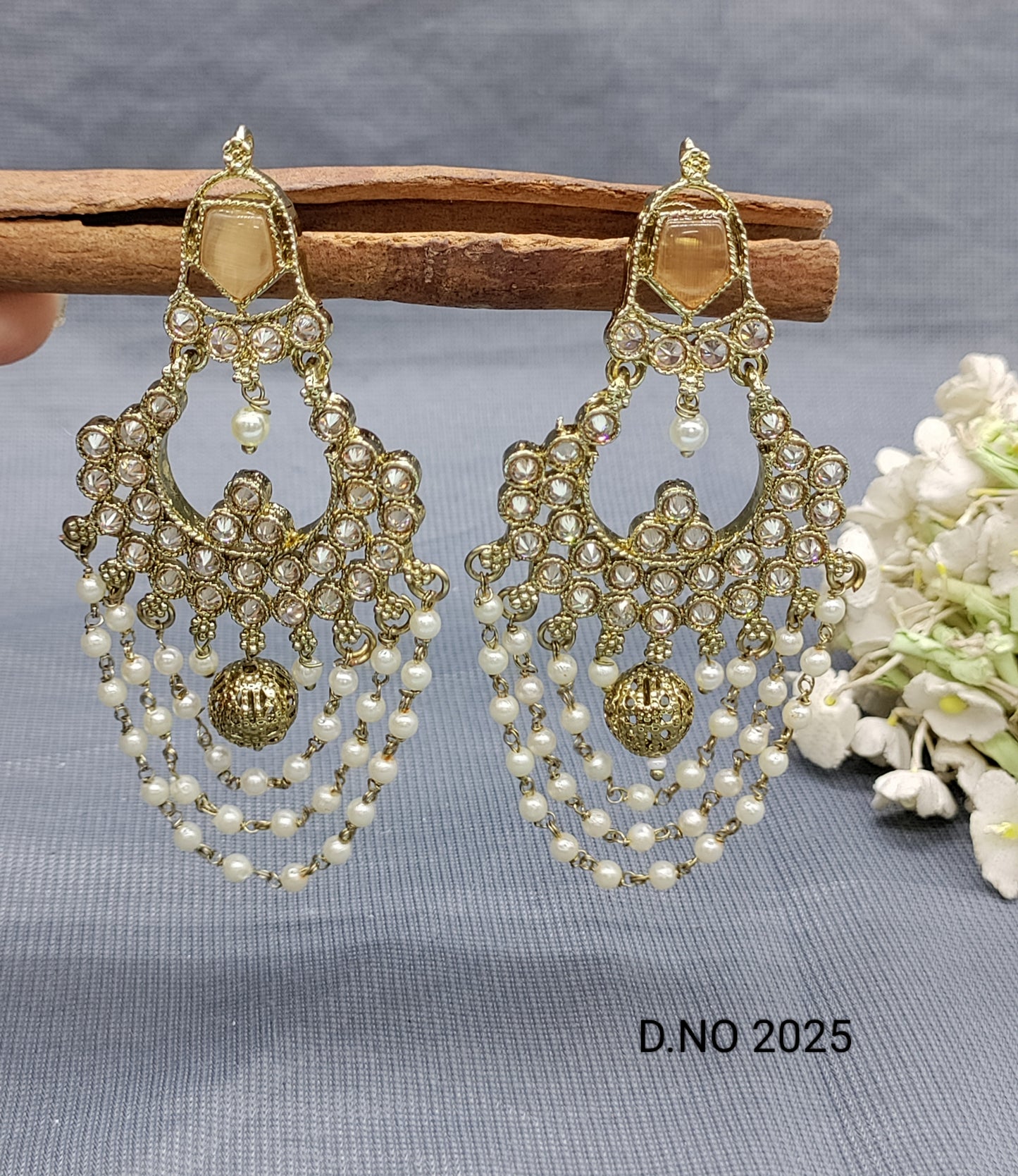 Polki Mehandi Earring Sku 2025 rchiecreation