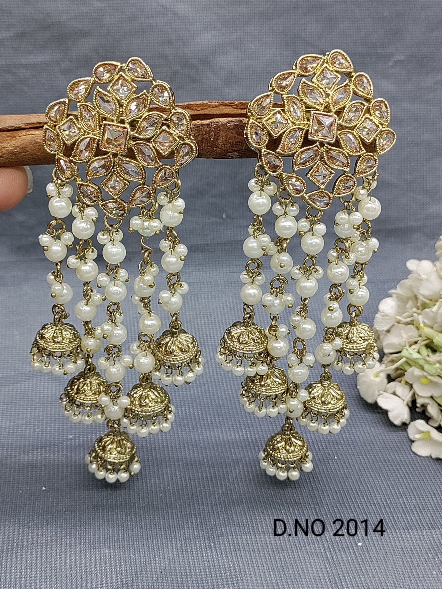 Polki Mehandi Earring Sku 2014 rchiecreation