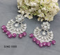 Kundan Rodium Earring Sku 1055 rchiecreation