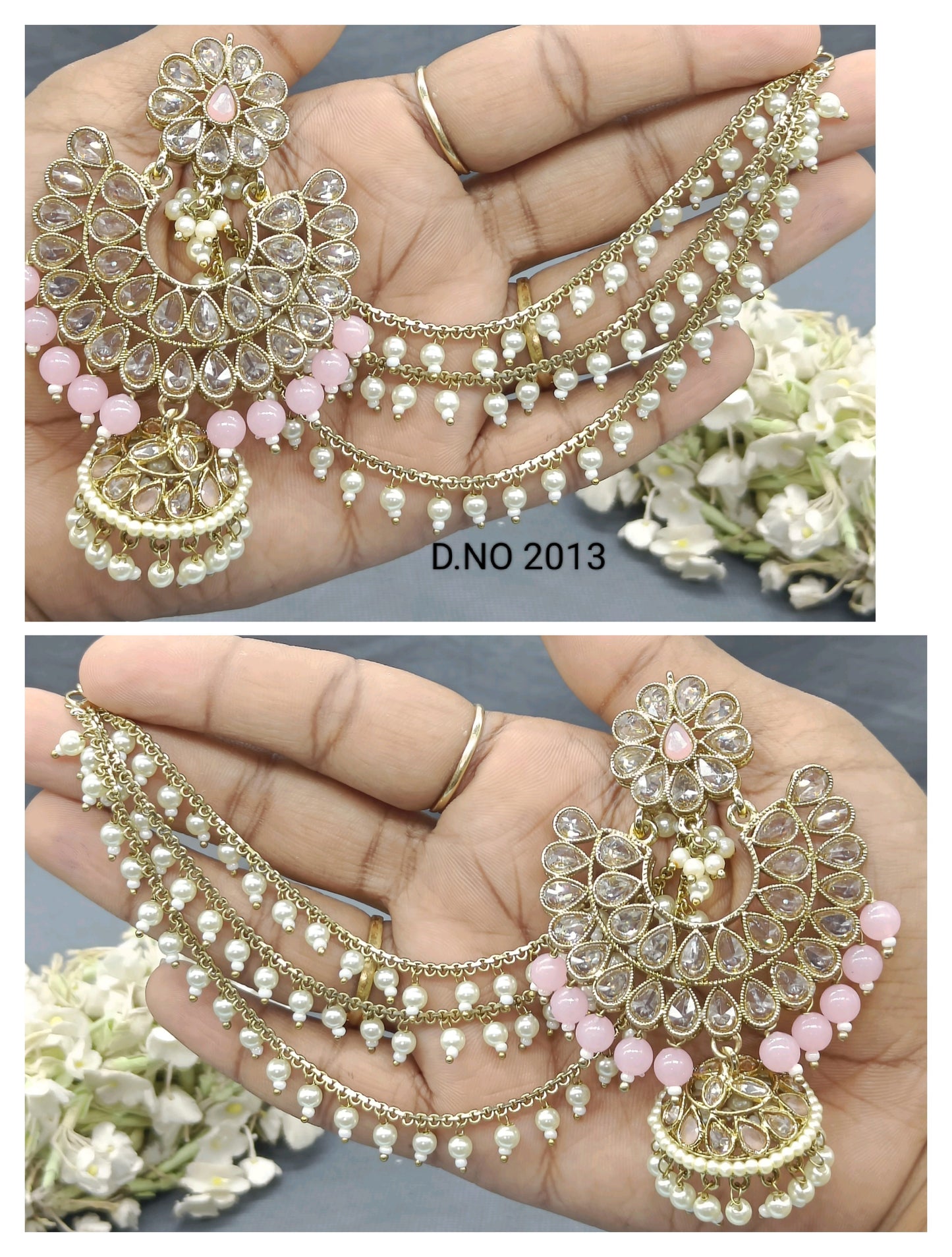 Polki Mehandi Bahubali Earring Sku 2013 rchiecreation