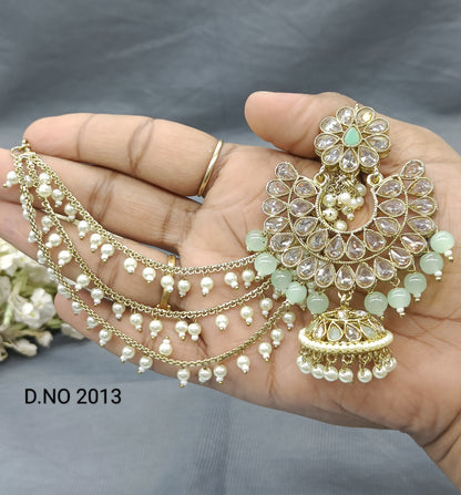 Polki Mehandi Bahubali Earring Sku 2013 rchiecreation