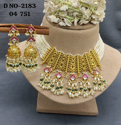 Pacchi kundan Necklace set Sku 2183 rchiecreation