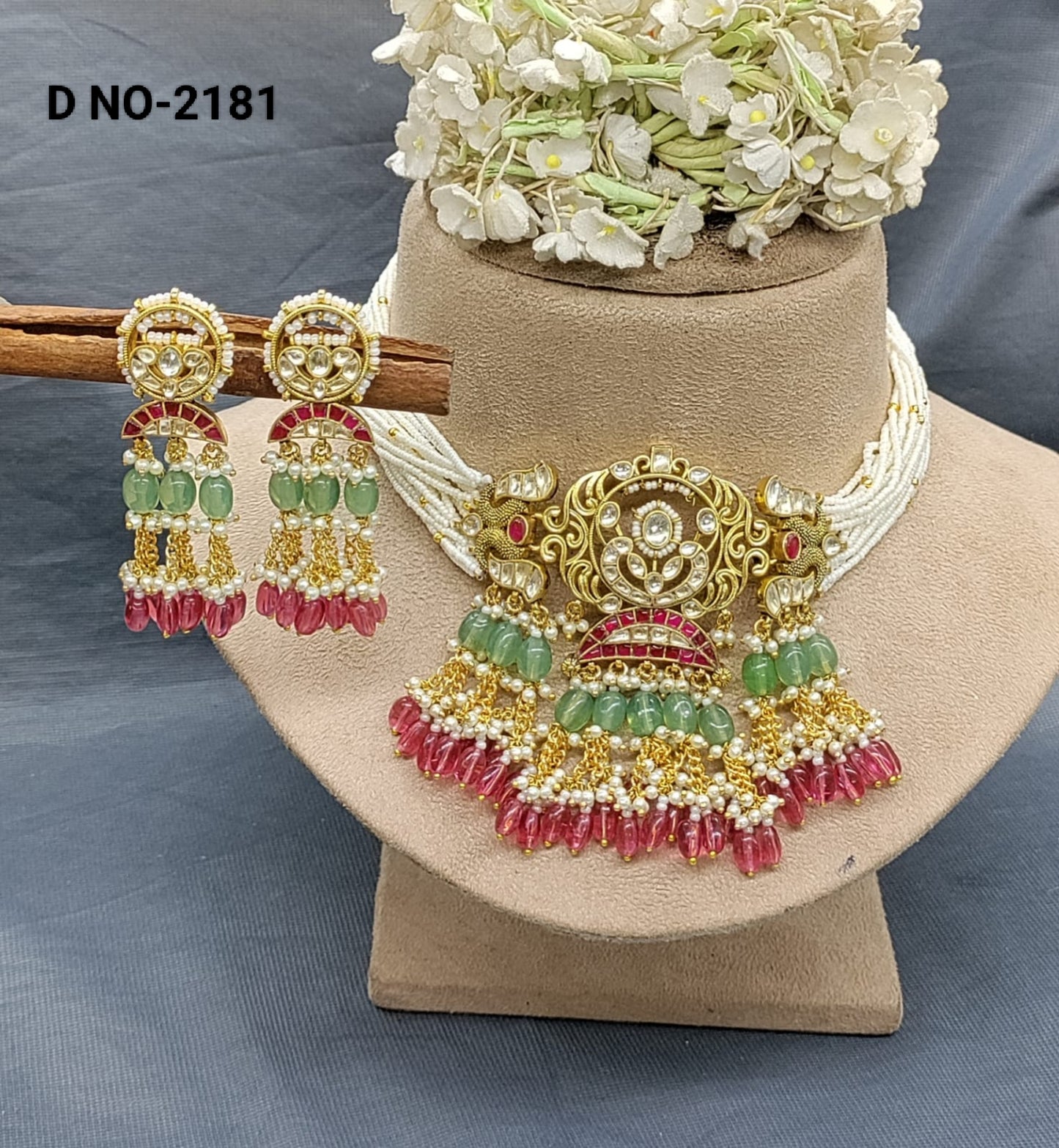 Paachi kundan Necklace Sku 2181 rchiecreation