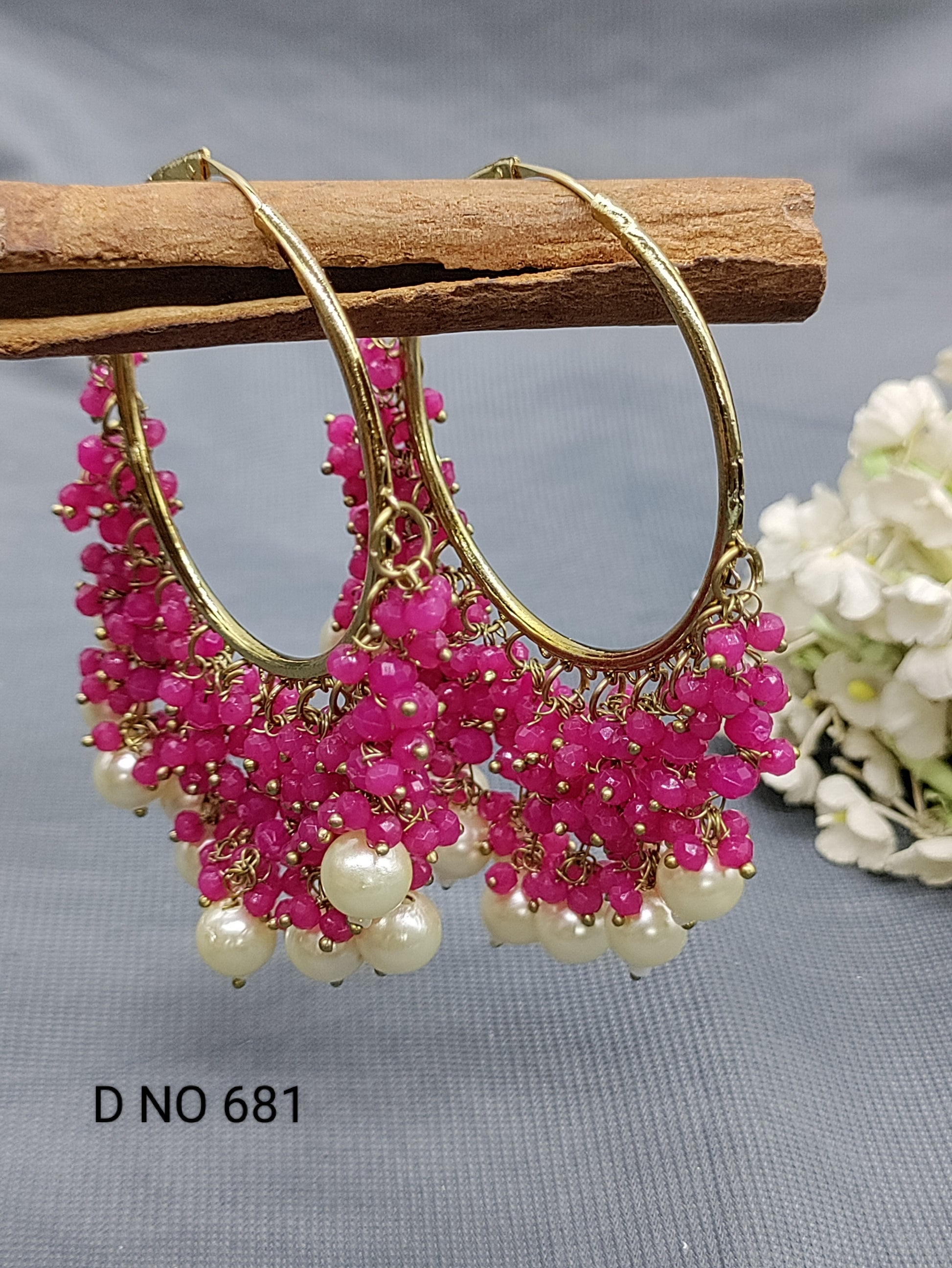 Mehandi hoop Bali Earring Sku 681 rchiecreation