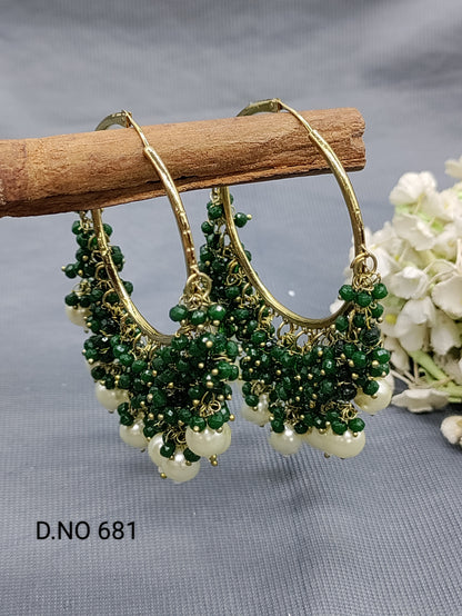 Mehandi hoop Bali Earring Sku 681 rchiecreation