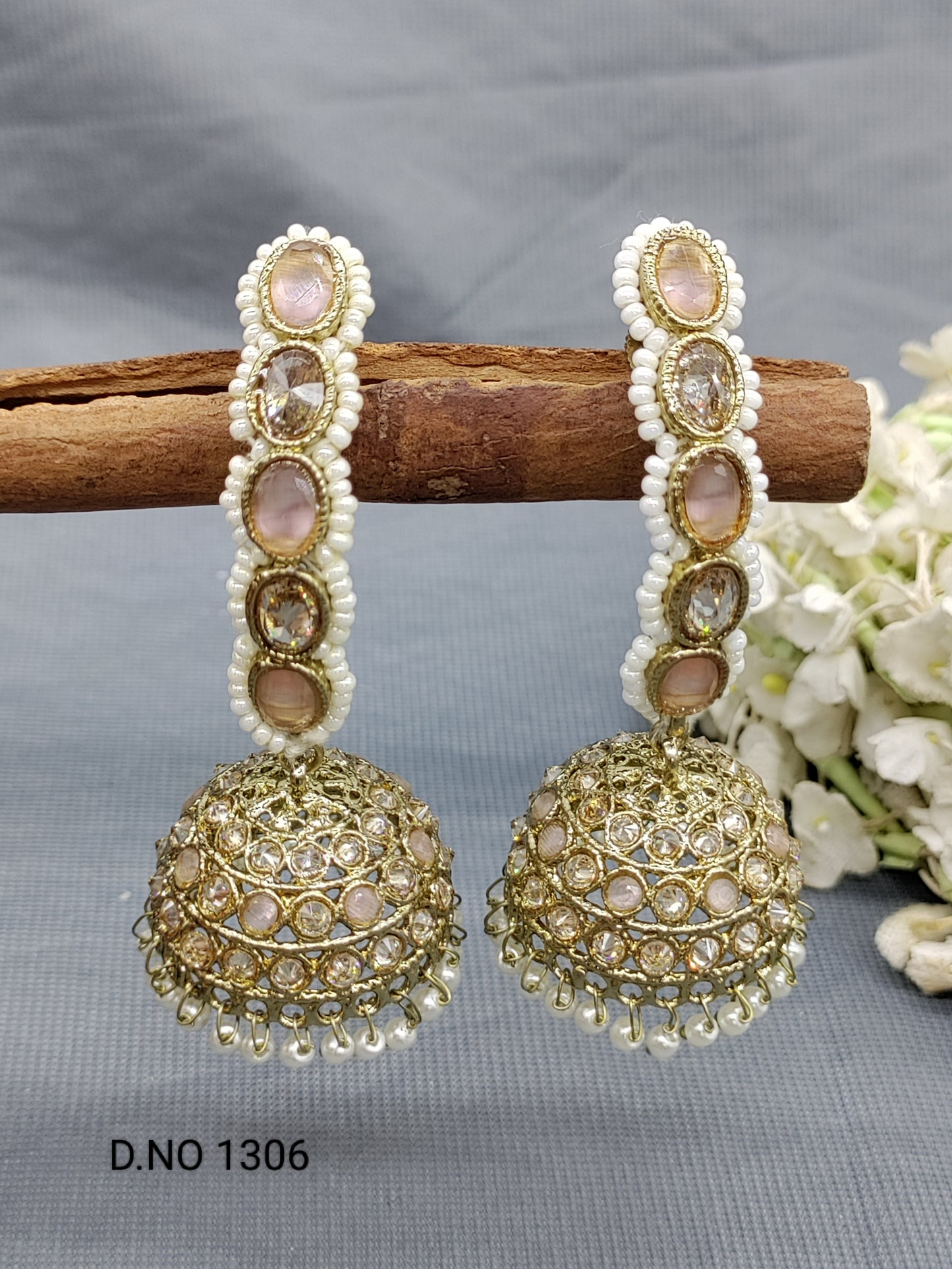 Polki Mehandi Earring Sku-1306 A4 rchiecreation