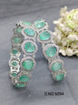 Cz Ad Rodium Mint Bangles Sku 6094 rchiecreation