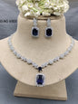 Cz Ad Rodium Necklace Set Sku 6503 rchiecreation