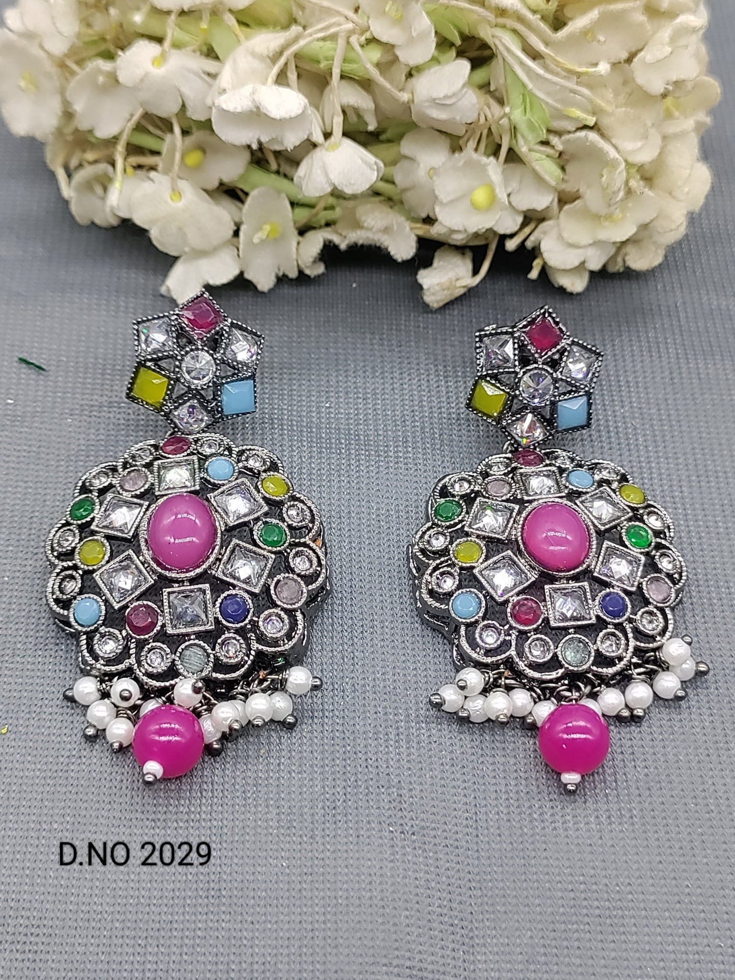 Polki Victorian Earring Sku 2029 rchiecreation