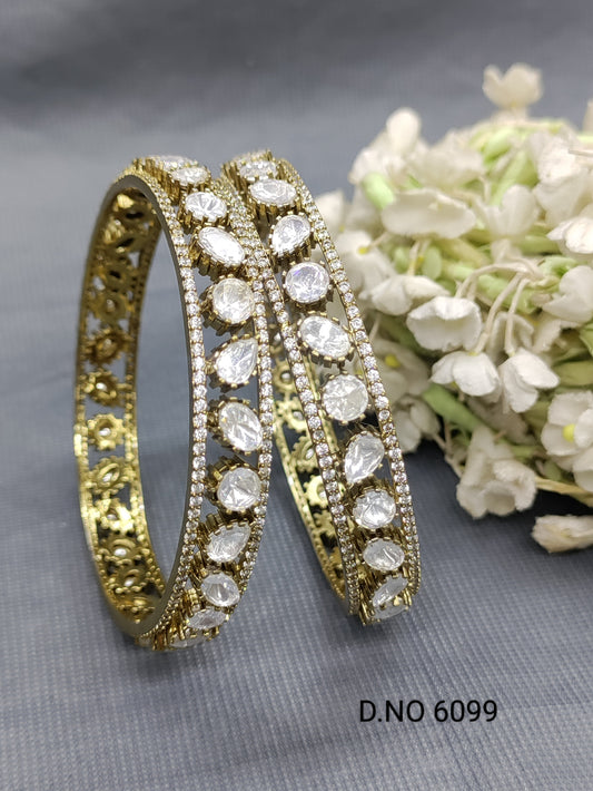 Kundan Mehandi Bangle Sku 6099 rchiecreation