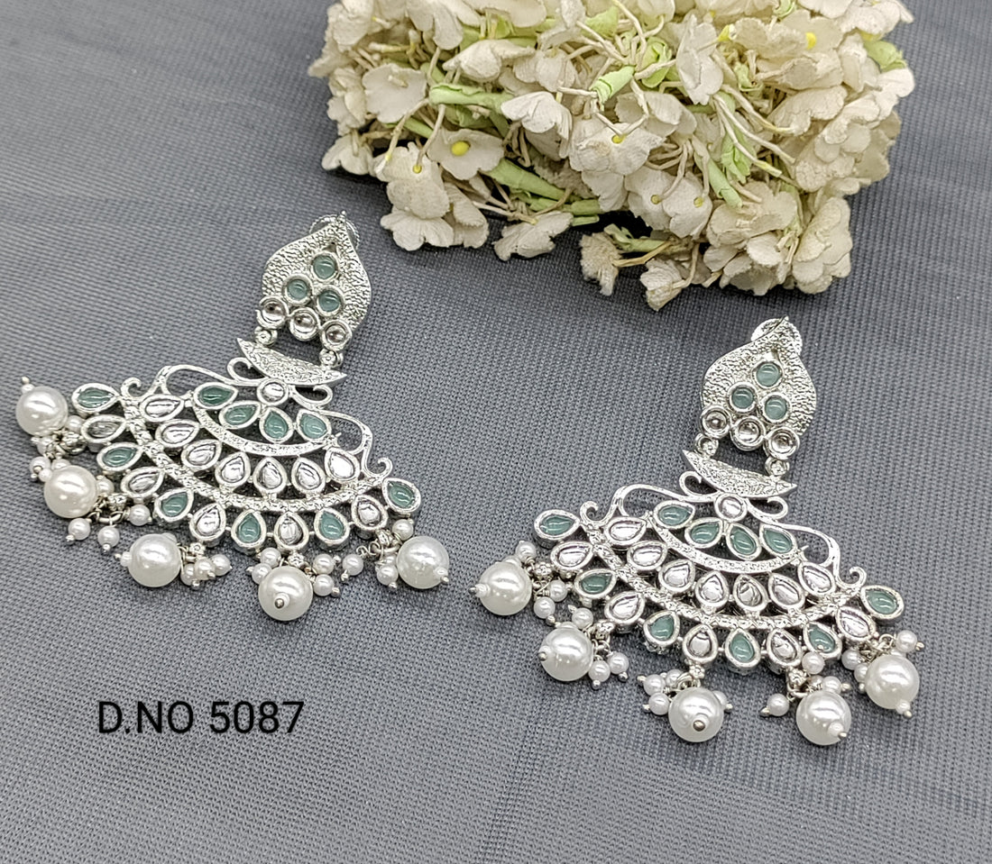 Beautiful Rodium Earrings Sku_5087 H1 rchiecreation