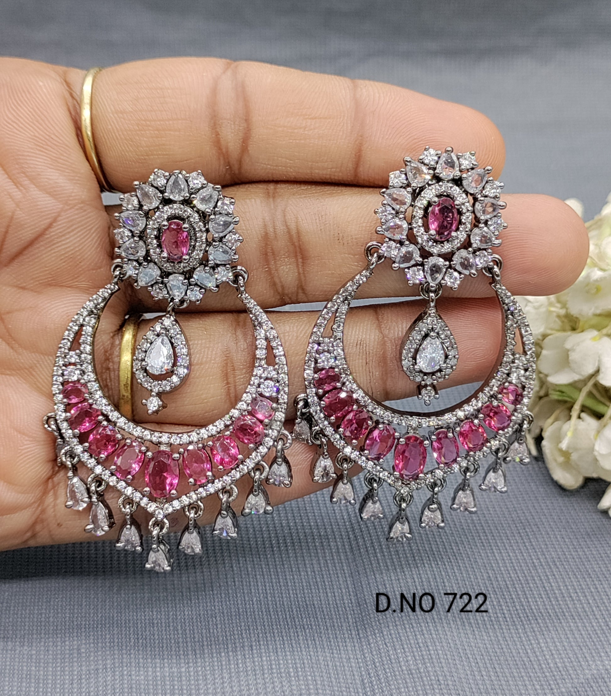 Cz Ad Victorian Earring Sku 722 rchiecreation