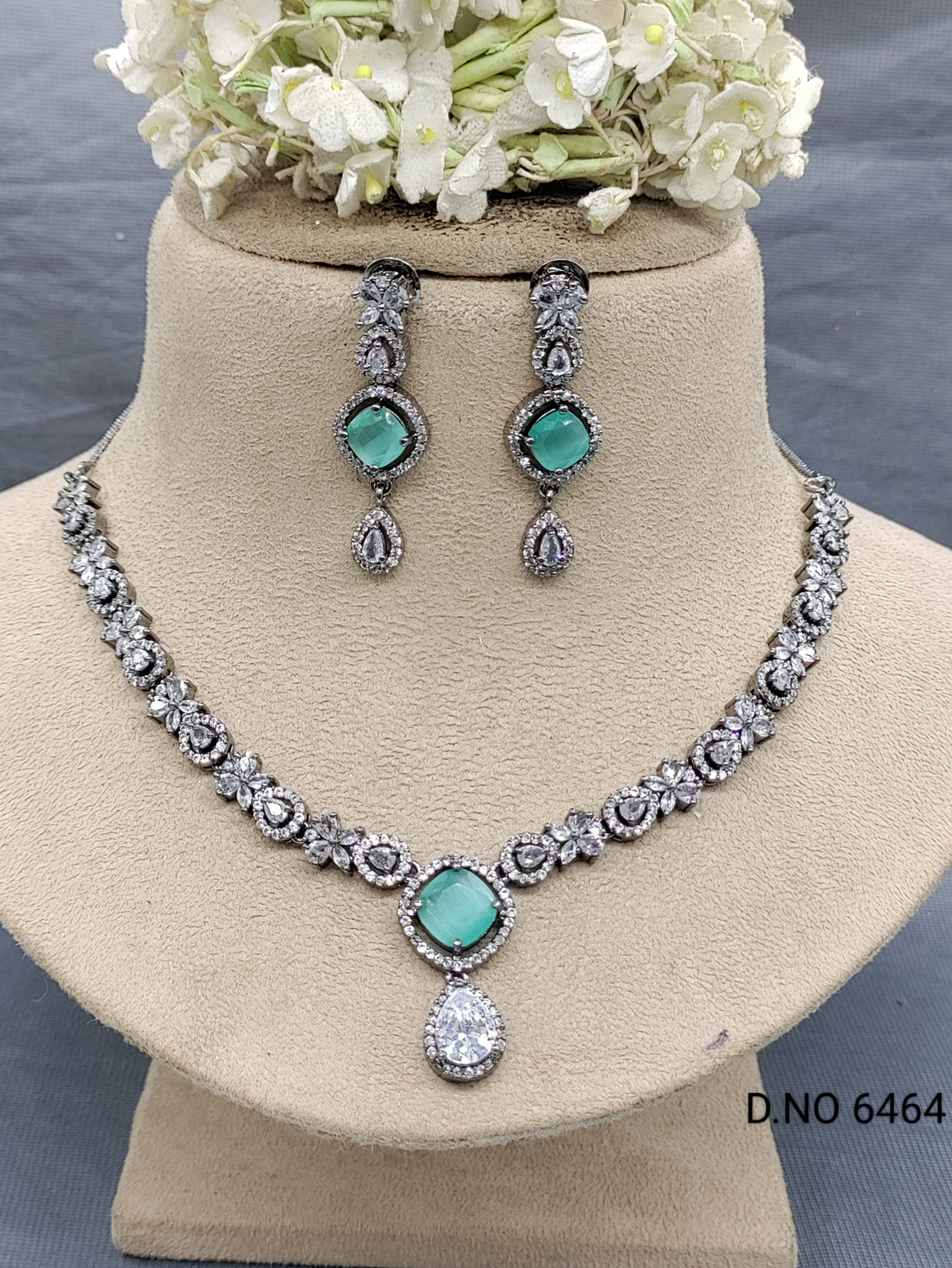 Victorian American Diamond Necklace SKU-6464 C3 rchiecreation