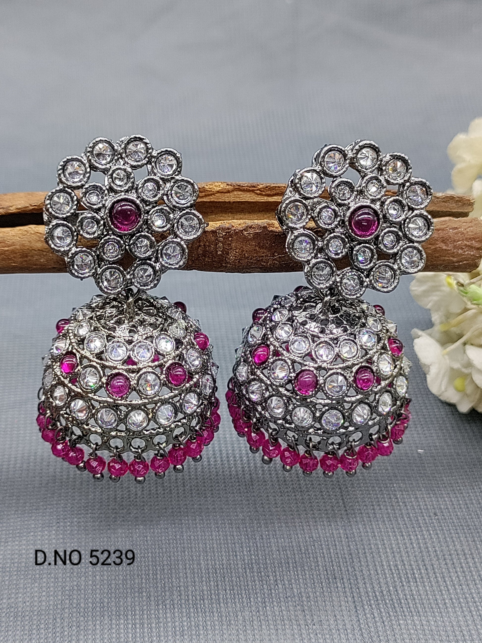 Polki Victorian Jhumki Earring 5239 rchiecreation