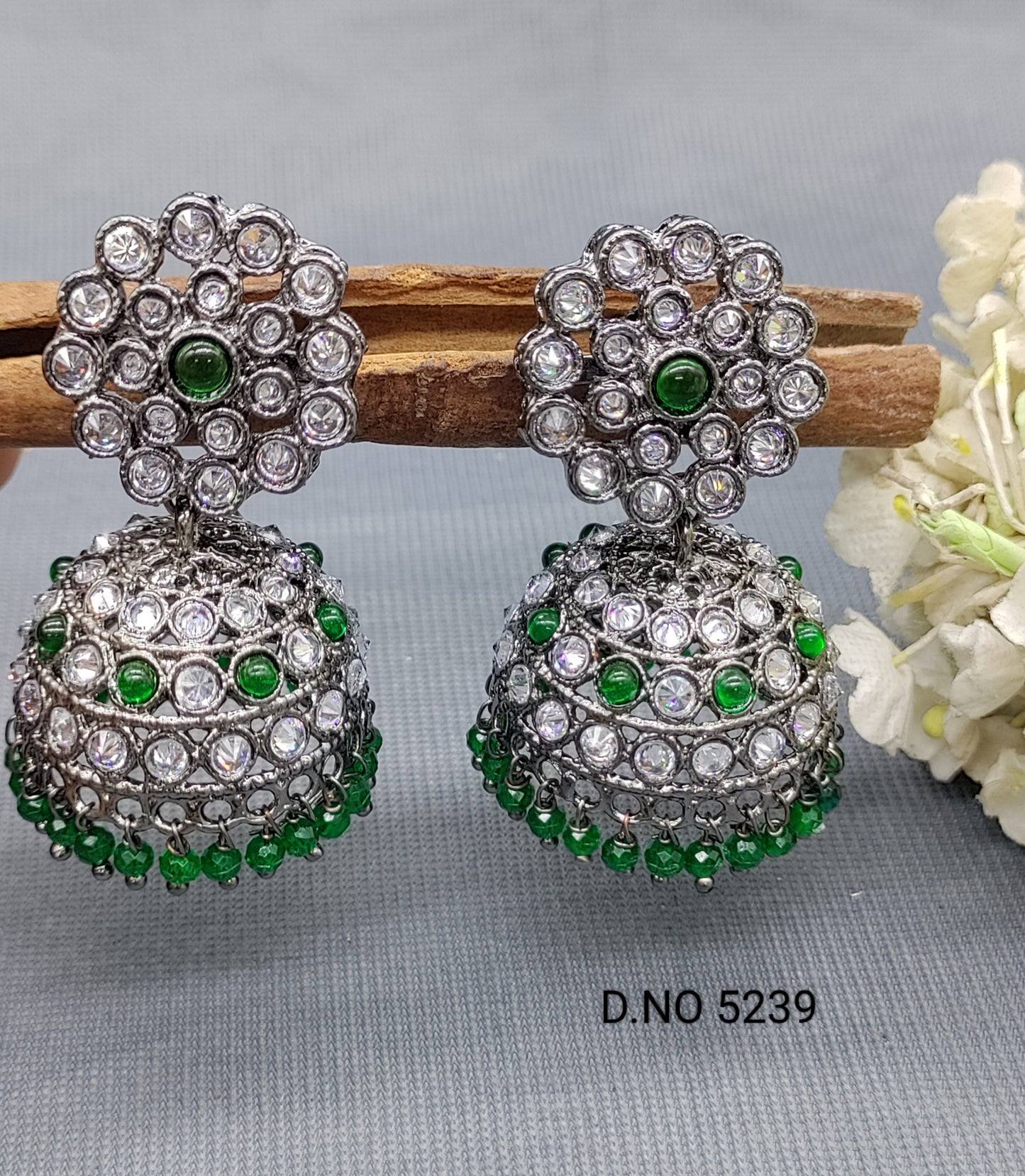 Polki Victorian Jhumki Earring 5239 rchiecreation