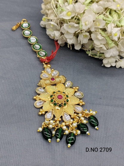 Kundan Golden Tica Sku 2709 rchiecreation