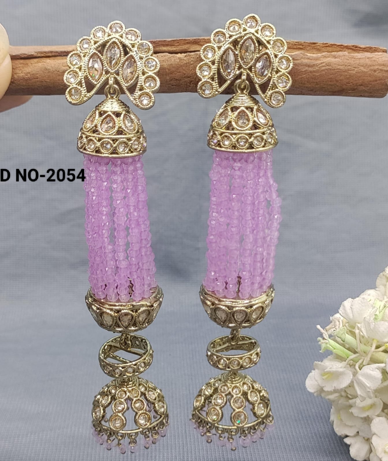 Polki Jhumki Earrings Sku-2054 rchiecreation