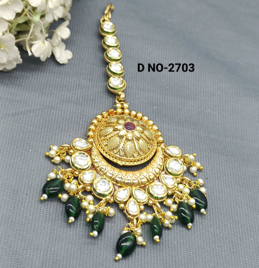 Kundan Golden Tica Sku-2703 rchiecreation