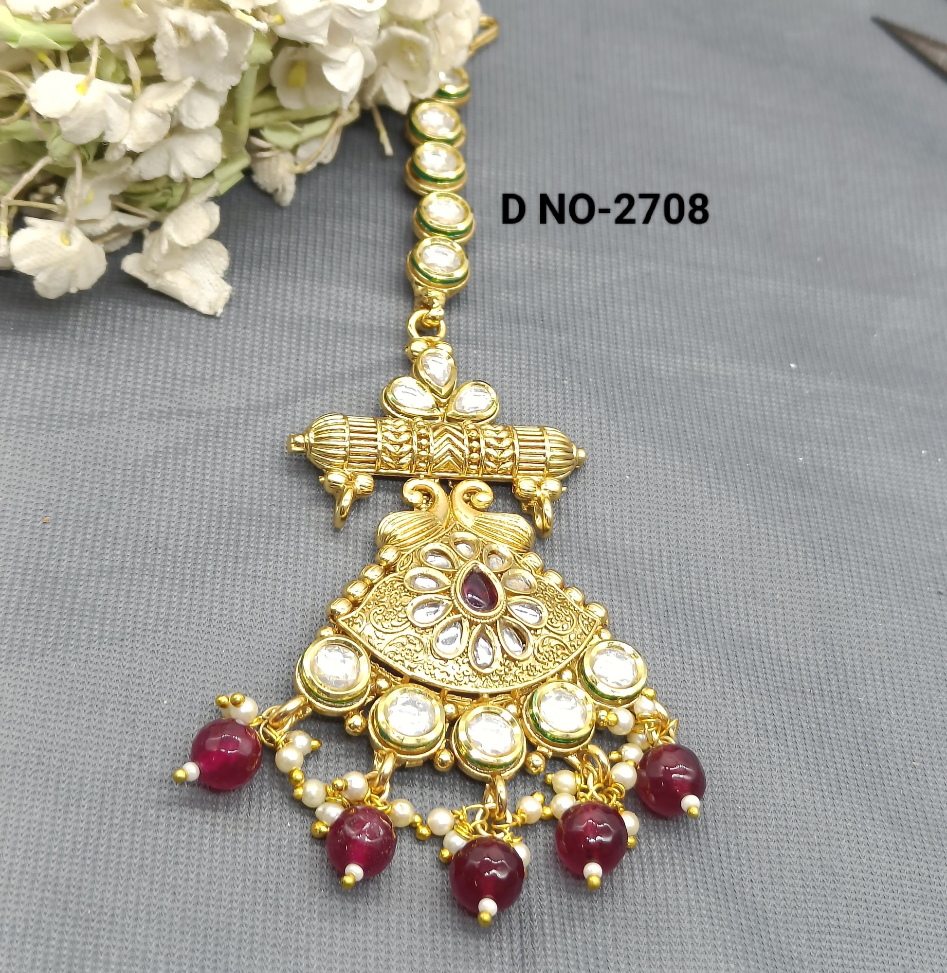 Kundan Golden Tica Sku-2708 rchiecreation