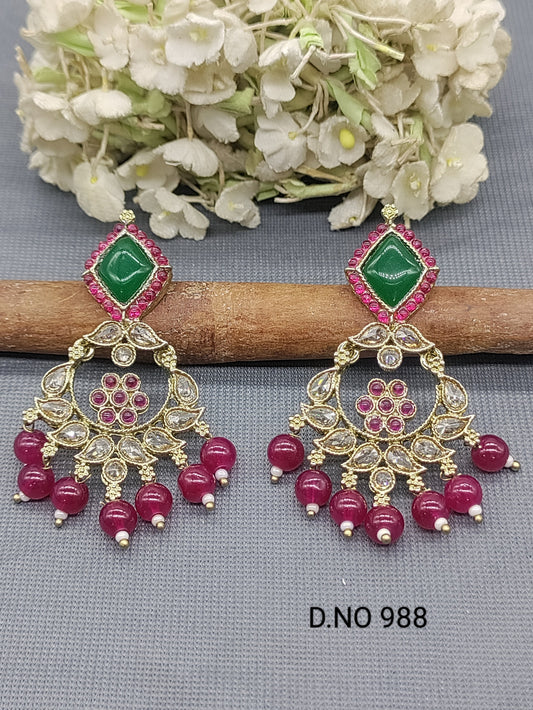 Polki Mehandi Earring Sku 988-A rchiecreation