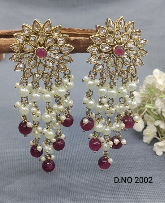 Polki Mehandi Earring Sku 2002 rchiecreation