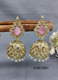 Polki Mehandi Jhumki Earring Sku 2061 rchiecreation