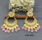 Antique Golden Kundan Earrings Sku 2063 rchiecreation