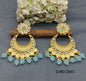 Antique Golden Kundan Earrings Sku 2063 rchiecreation