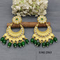 Antique Golden Kundan Earrings Sku 2063 rchiecreation