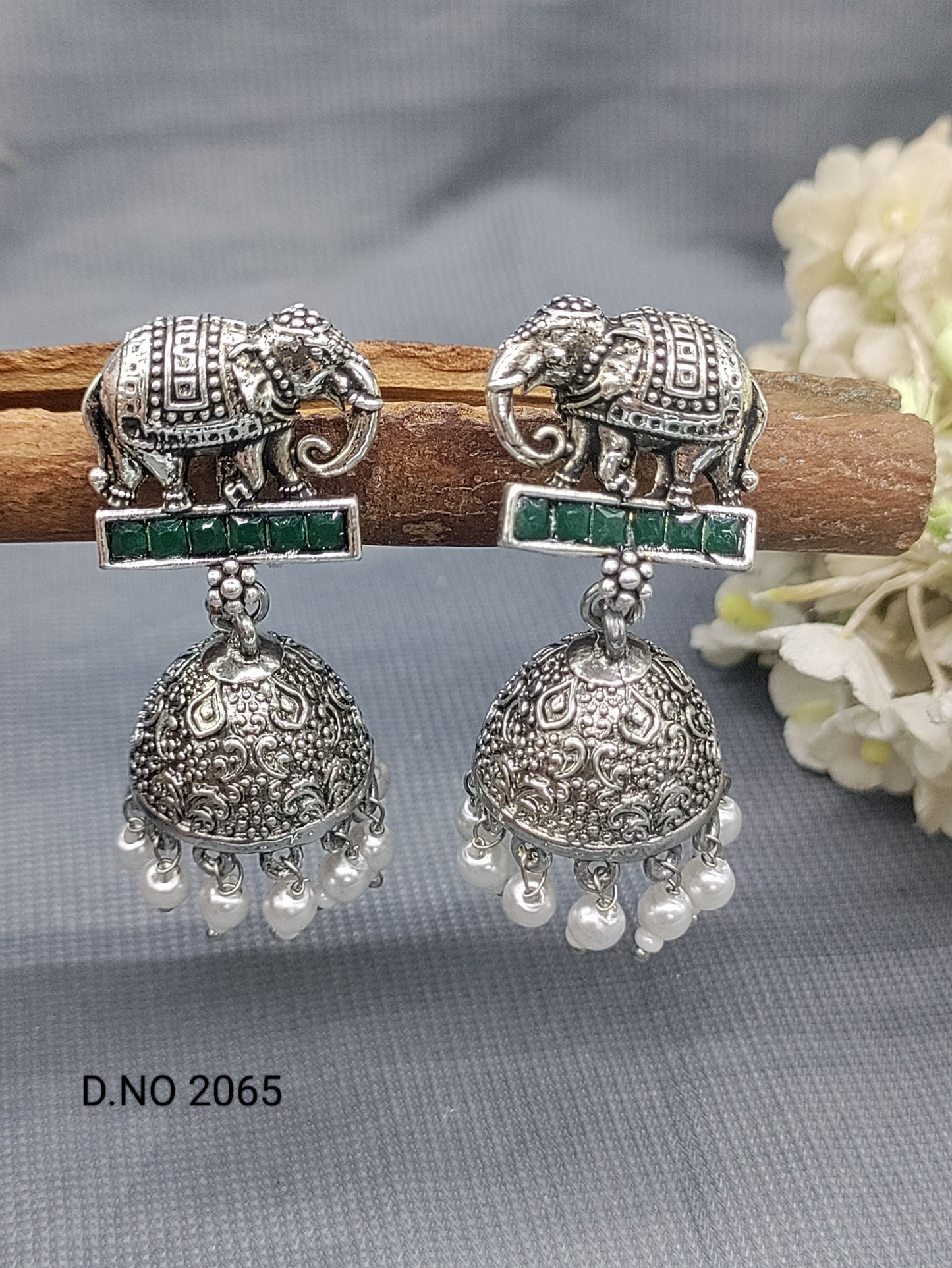 Victorian kempo Jhumki Earring Sku 2065 rchiecreation