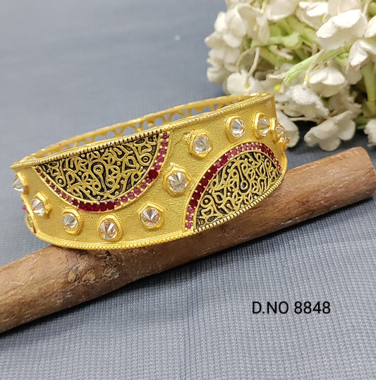 Antique Golden Opneble Polki kada 8848 rchiecreation