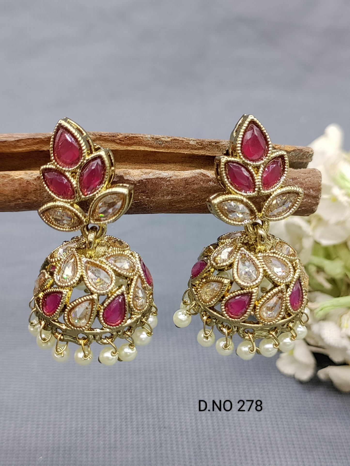 Polki Jhumki Mehndi Earring Sku- 278 A4 rchiecreation